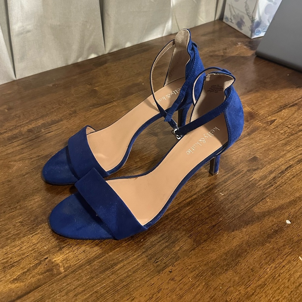 Kelly & Katie Navy Ankle Strap Heels